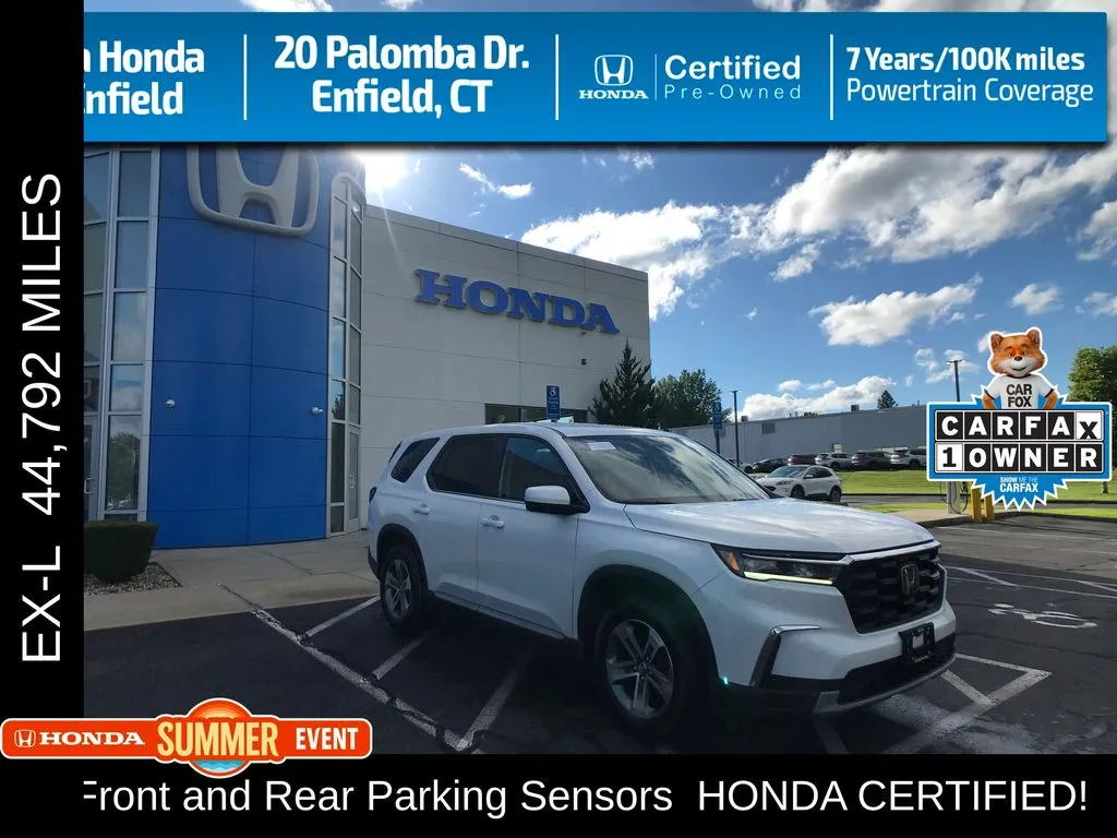 White 2024 Honda Pilot EX-L for sale in Enfield, CT