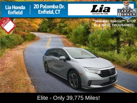 Silver 2022 Honda Odyssey Elite for sale in Enfield, CT