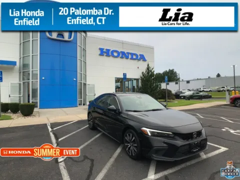 Black 2023 Honda Civic EX-L for sale in Enfield, CT