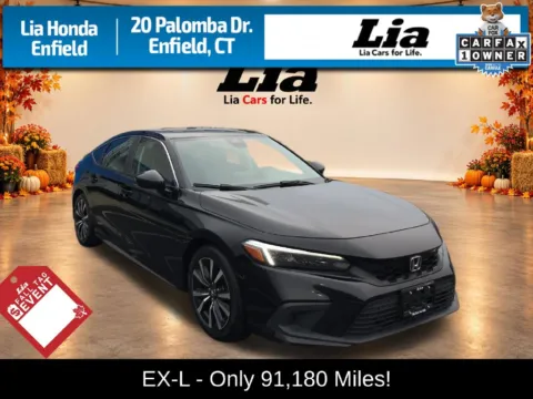 Black 2023 Honda Civic EX-L for sale in Enfield, CT