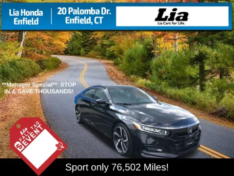 Black 2020 Honda Accord Sport 2.0T for sale in Enfield, CT