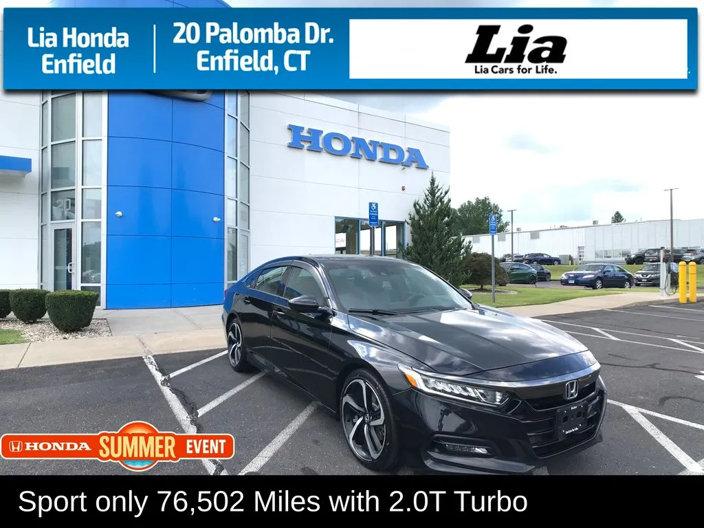 Black 2020 Honda Accord Sport 2.0T for sale in Enfield, CT