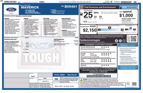 Another view of 2024 Ford Maverick Lariat for sale in Enfield, CT at Lia Honda Enfield