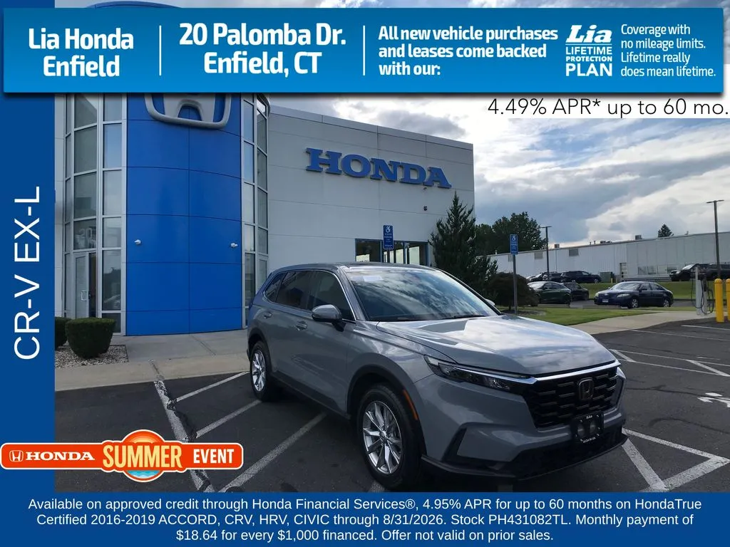 Gray 2023 Honda CR-V EX-L for sale in Enfield, CT