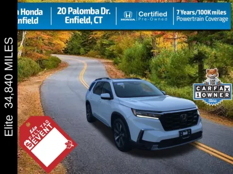 White 2023 Honda Pilot Elite for sale in Enfield, CT