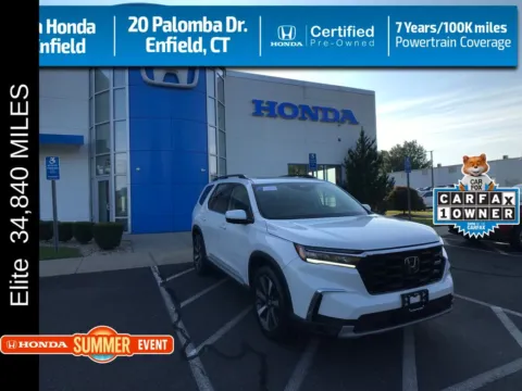 White 2023 Honda Pilot Elite for sale in Enfield, CT