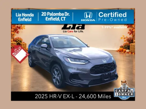 Gray 2025 Honda HR-V EX-L for sale in Enfield, CT