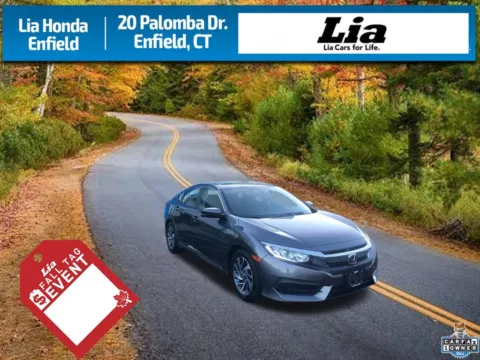 Gray 2016 Honda Civic EX for sale in Enfield, CT