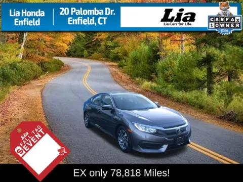 Gray 2016 Honda Civic EX for sale in Enfield, CT