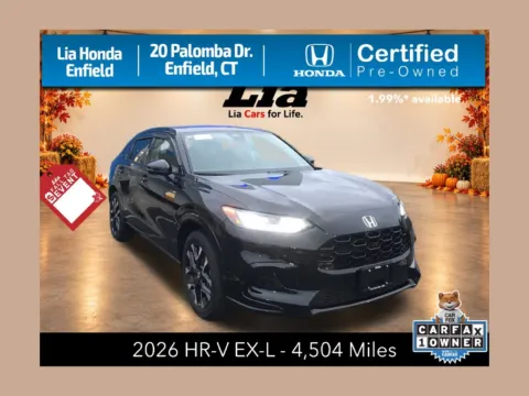 Black 2026 Honda HR-V EX-L for sale in Enfield, CT