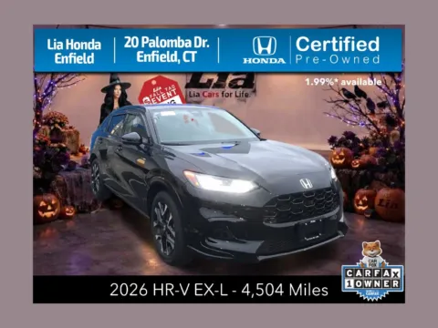 Black 2026 Honda HR-V EX-L for sale in Enfield, CT