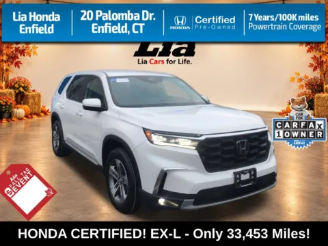 White 2025 Honda Pilot EX-L for sale in Enfield, CT