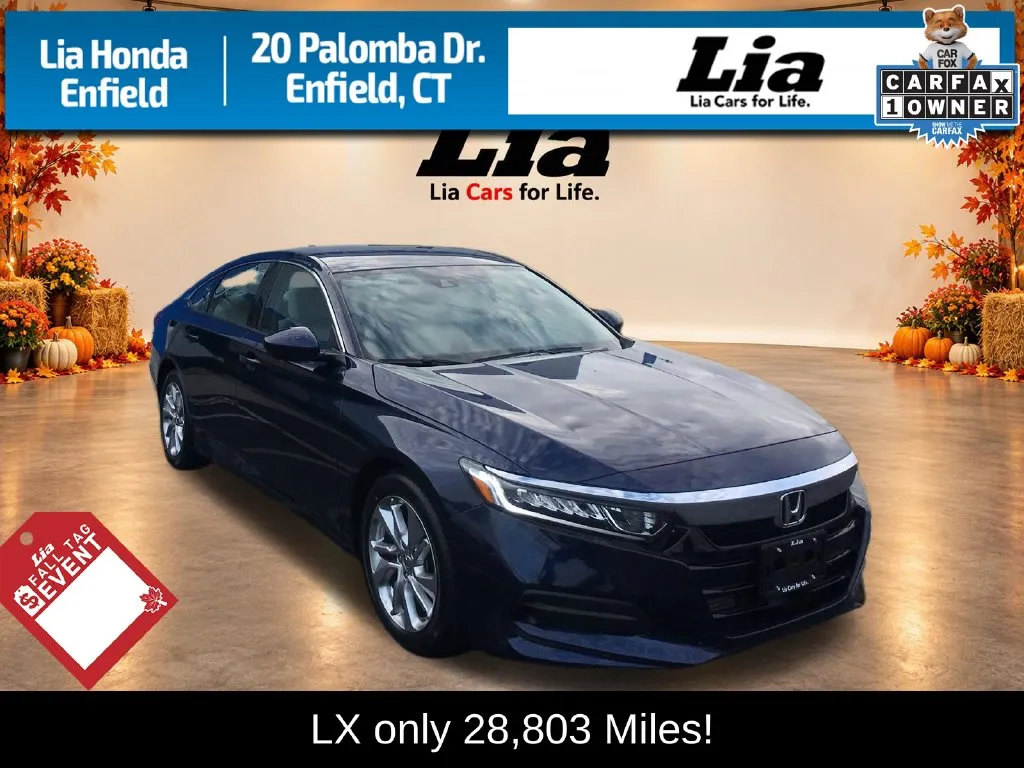 Blue 2018 Honda Accord LX for sale in Enfield, CT