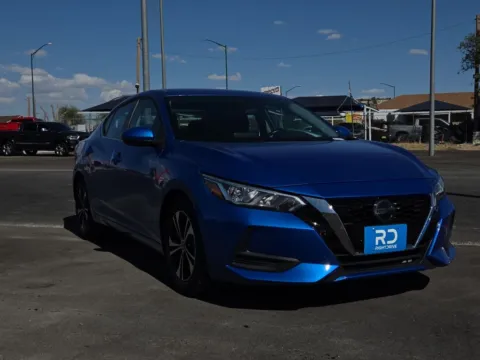 Blue 2021 Nissan Sentra SV for sale in El Paso, TX