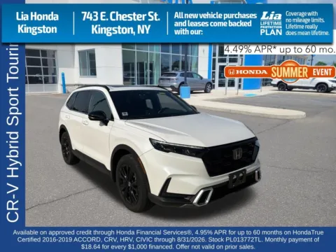 White 2023 Honda CR-V Hybrid Sport Touring for sale in Kingston, NY