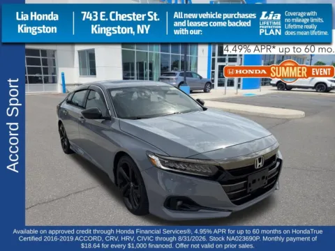 Gray 2022 Honda Accord Sport 2.0T for sale in Kingston, NY