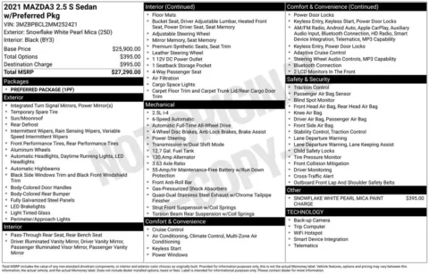 Another view of 2021 Mazda Mazda3 Preferred for sale in Kingston, NY at Lia Honda of Kingston