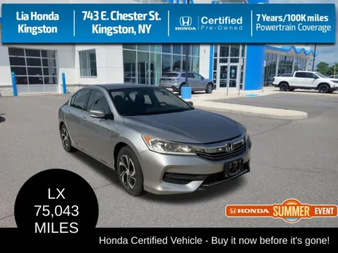 Silver 2017 Honda Accord LX for sale in Kingston, NY
