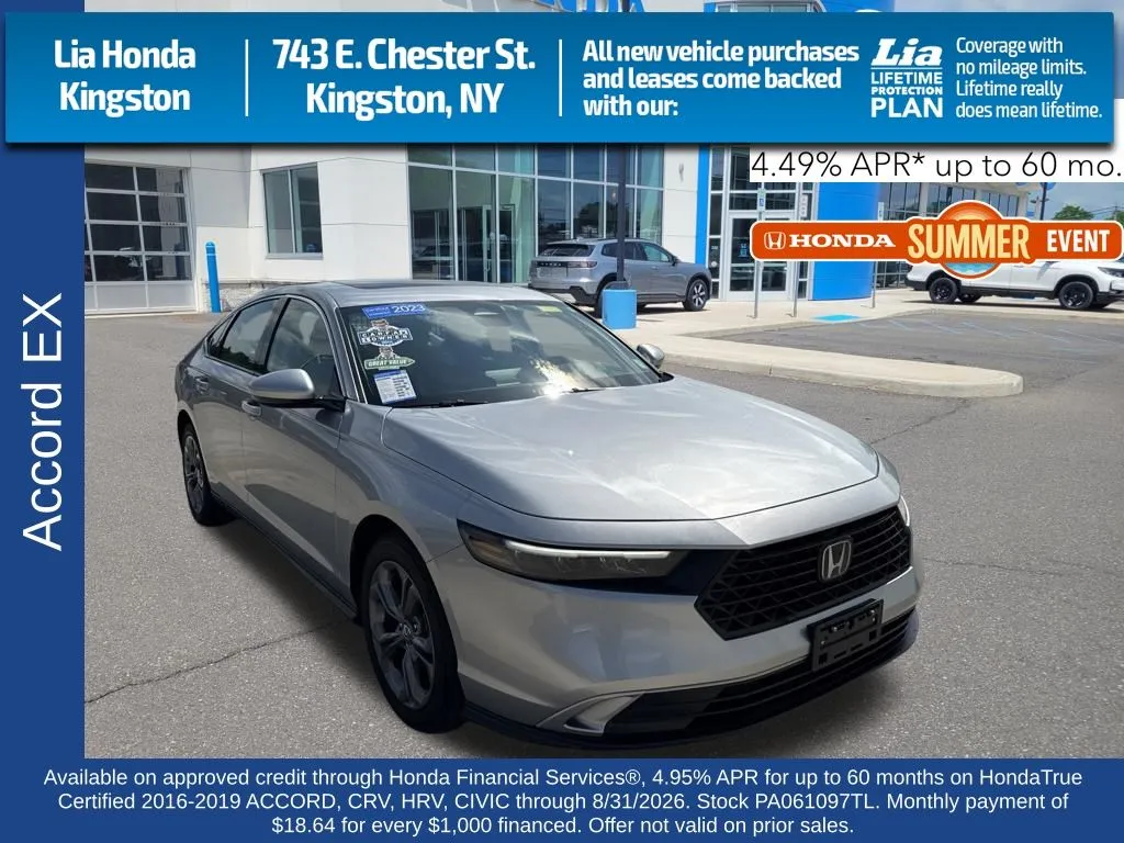 Silver 2023 Honda Accord EX for sale in Kingston, NY