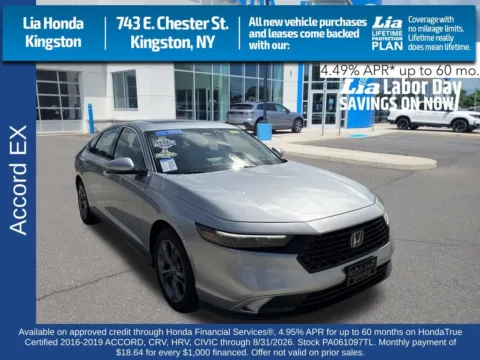 Silver 2023 Honda Accord EX for sale in Kingston, NY