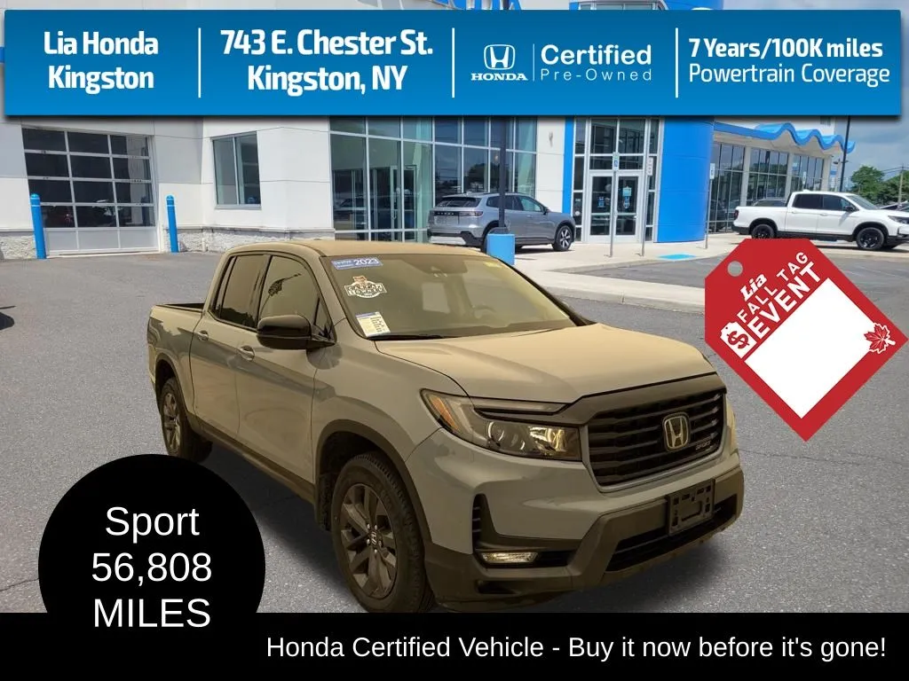 Black 2023 Honda Ridgeline Sport for sale in Kingston, NY