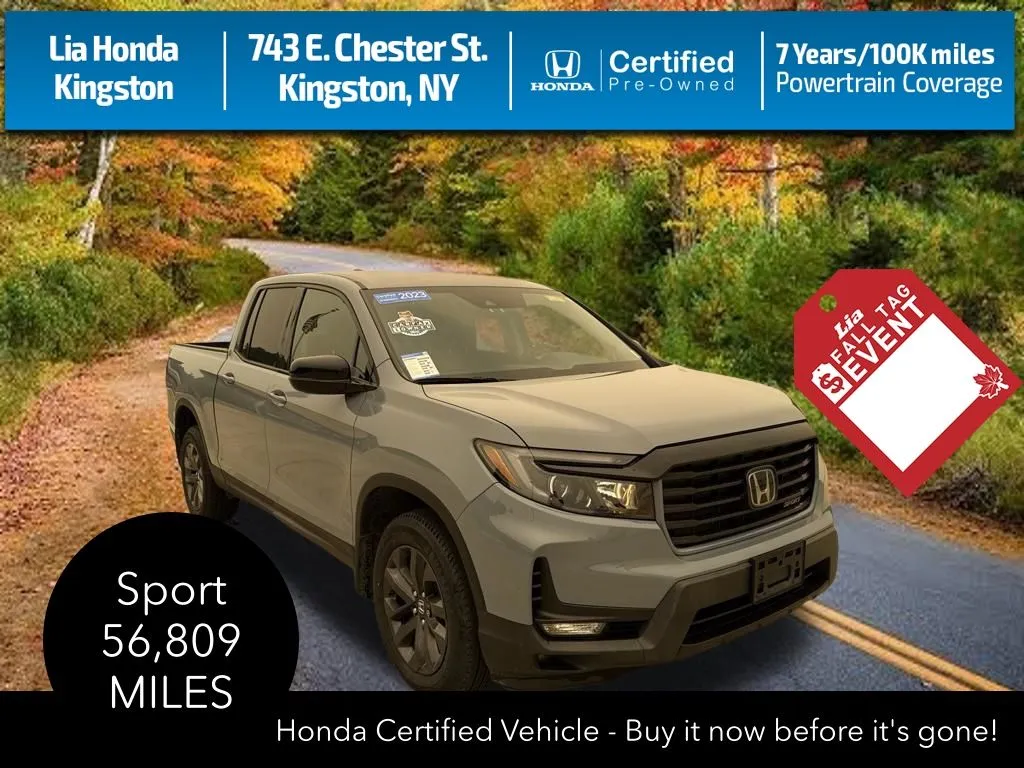 Black 2023 Honda Ridgeline Sport for sale in Kingston, NY