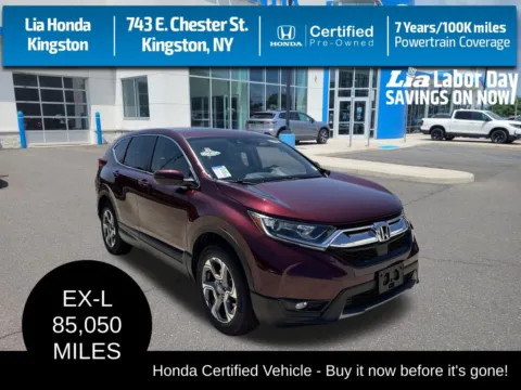 Red 2017 Honda CR-V EX-L for sale in Kingston, NY