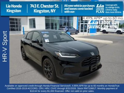 Black 2024 Honda HR-V Sport for sale in Kingston, NY