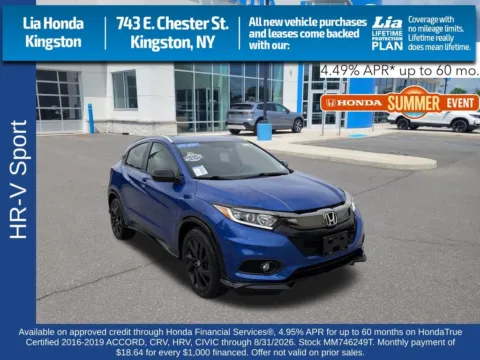 Black 2021 Honda HR-V Sport for sale in Kingston, NY
