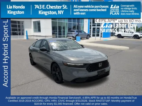 Gray 2024 Honda Accord Hybrid Sport-L for sale in Kingston, NY