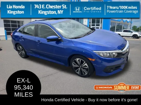 Blue 2018 Honda Civic EX-L for sale in Kingston, NY