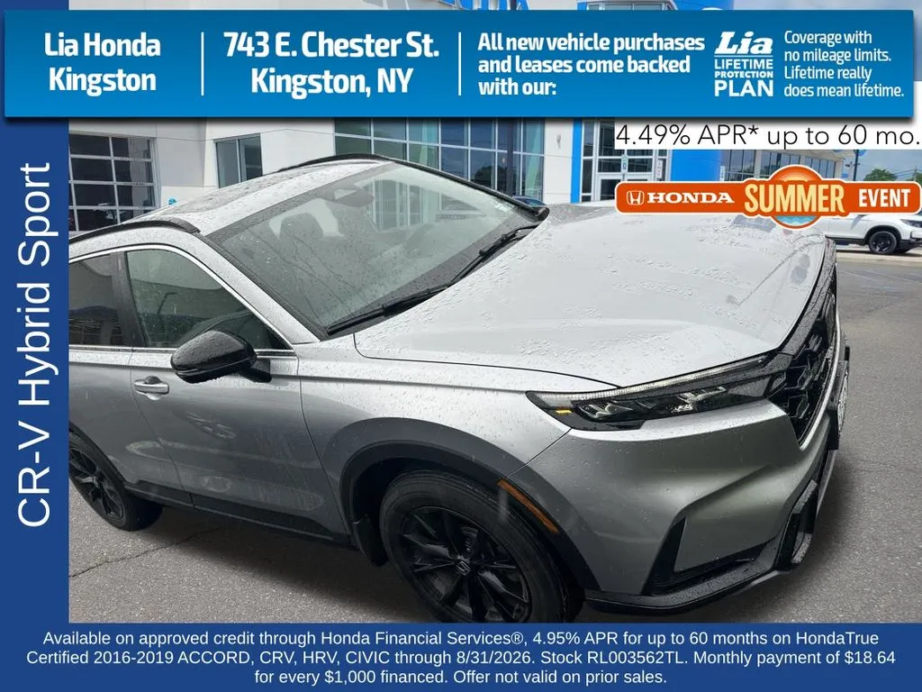 Silver 2024 Honda CR-V Hybrid Sport for sale in Kingston, NY