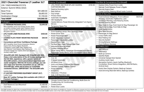 Another view of 2021 Chevrolet Traverse LT Leather for sale in Kingston, NY at Lia Honda of Kingston