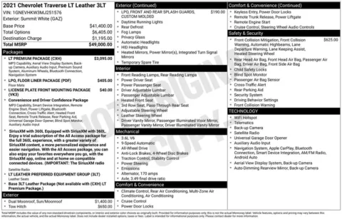 Another view of 2021 Chevrolet Traverse LT Leather for sale in Kingston, NY at Lia Honda of Kingston