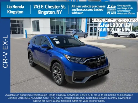 Blue 2021 Honda CR-V EX-L for sale in Kingston, NY