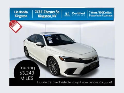 White 2023 Honda Civic Touring for sale in Kingston, NY