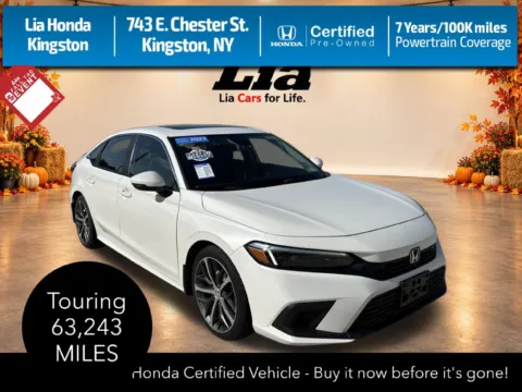 White 2023 Honda Civic Touring for sale in Kingston, NY