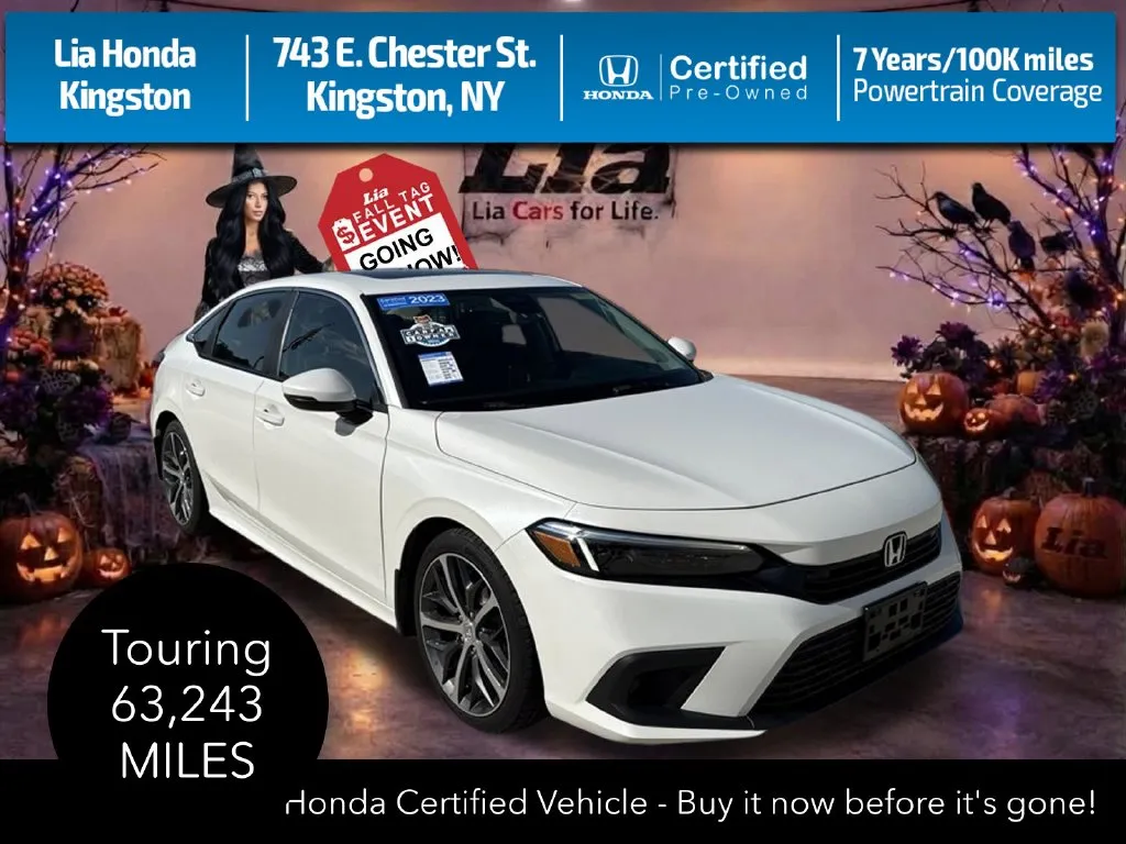 White 2023 Honda Civic Touring for sale in Kingston, NY