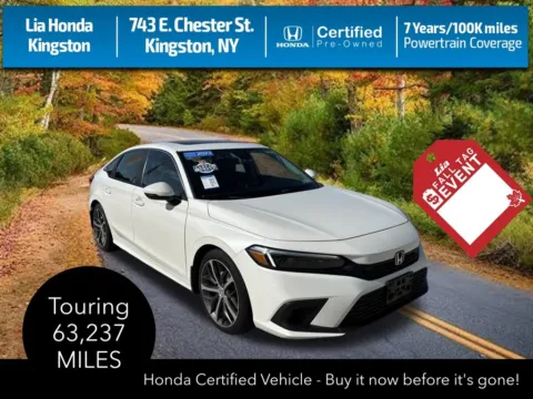 White 2023 Honda Civic Touring for sale in Kingston, NY