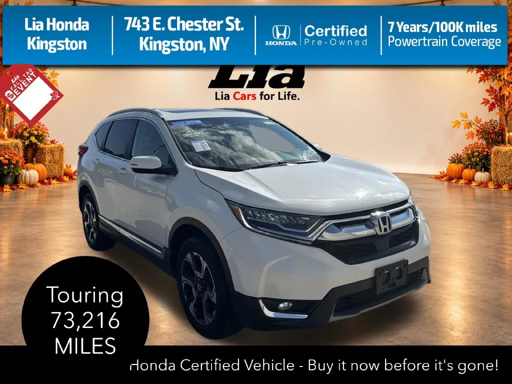 White 2018 Honda CR-V Touring for sale in Kingston, NY