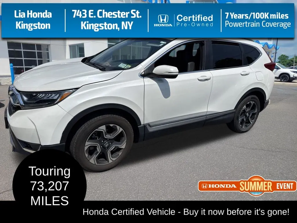 White 2018 Honda CR-V Touring for sale in Kingston, NY