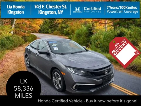 White 2020 Honda Civic LX for sale in Kingston, NY