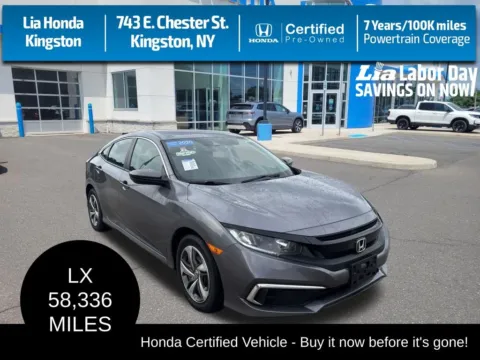White 2020 Honda Civic LX for sale in Kingston, NY