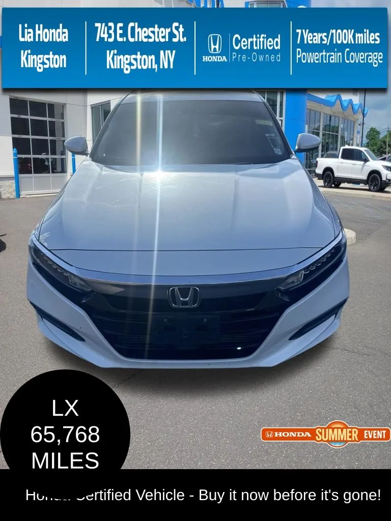 White 2019 Honda Accord LX for sale in Kingston, NY