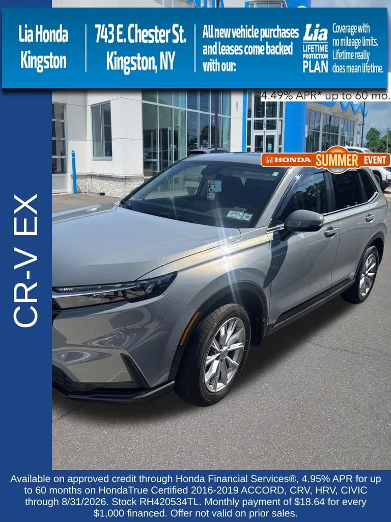 Silver 2024 Honda CR-V EX for sale in Kingston, NY