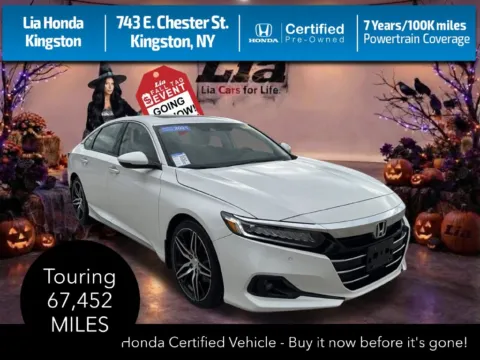 White 2021 Honda Accord Touring 2.0T for sale in Kingston, NY
