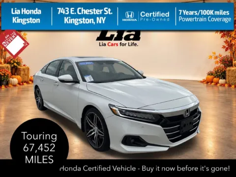 White 2021 Honda Accord Touring 2.0T for sale in Kingston, NY