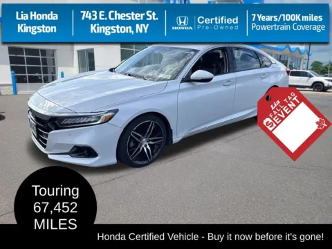 White 2021 Honda Accord Touring 2.0T for sale in Kingston, NY