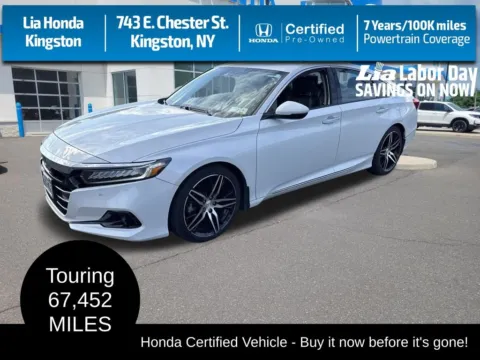 White 2021 Honda Accord Touring 2.0T for sale in Kingston, NY