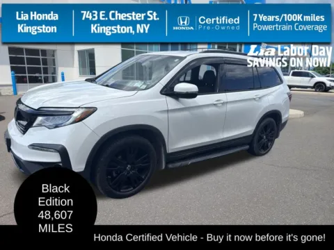 White 2021 Honda Pilot Black Edition for sale in Kingston, NY